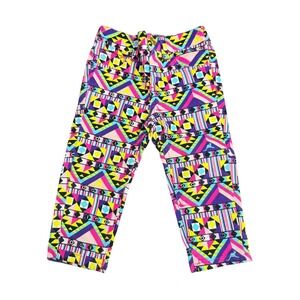 Coogi Baby Pants 12M Multi Color Geometric Tribal Print Cotton Twill Trousers